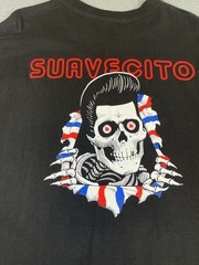 Suavecito Pomade T-Shirt Mens 2XL Black Skull Barber Crewneck Great Condition