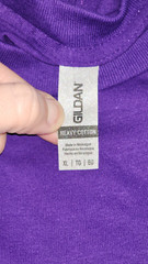 Gildan Adult Purple Pre-Shrunk Heavy Cotton Crew Neck T-Shirt Size XL