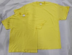 Lot of 64 Port & Company Yellow T-shirts 45 Adult & 19 Youth Shirts, Sizes S-XL