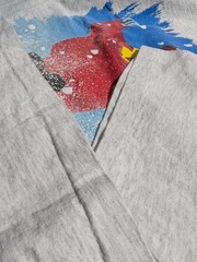 ⛷️👀🔥 VTG Blue Dolphin Down Hill Skiing Single Stitched T Shirt CLEAN Large HTF