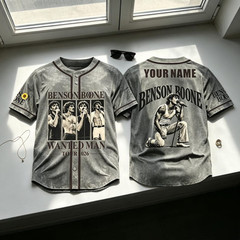 Vintage Custom Benson Boone Wanted Man Tour Baseball Jersey, Custom Name Retro