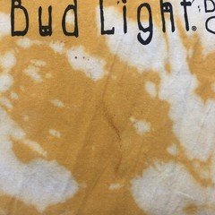 Vintage 2000 Bud Light Beach Club T Shirt Tie Dye Acid Wash XL Yellow