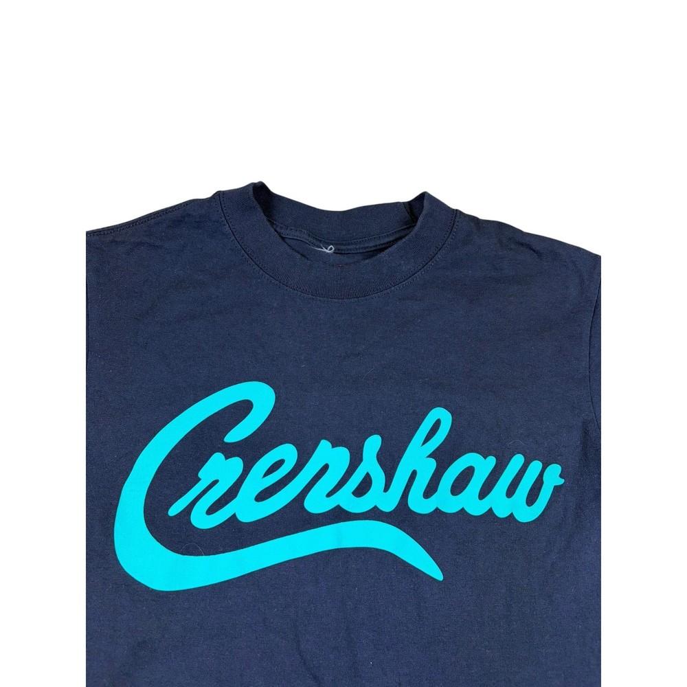 The Marathon Clothing Crenshaw T-Shirt Navy Blue Teal Nipsey Hussle Mens Small