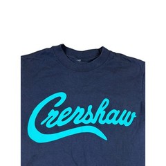 The Marathon Clothing Crenshaw T-Shirt Navy Blue Teal Nipsey Hussle Mens Small