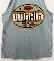 Vintage 1996 Gotcha Men’s Tank Top Surf Skate Blue Large USA
