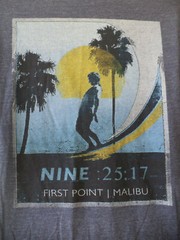 Canvas Bella Relik First Point Malibu Surf Nine Blue Men’s T-Shirt Size XL
