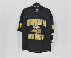 Men’s 47 Brand Minnesota Vikings T-Shirt in Flint Black Size Large