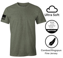 Howitzer Men’s T-shirt Standard Basic Packs Olive Heather Military Grunt