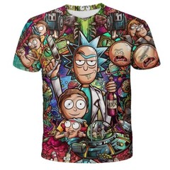 Funny Cartoon Morty T-Shirt Double-Sided Unisex Adult Size Large Medium Small