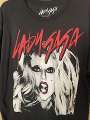 Lady Gaga Born This Way Large Print Black Unisex Graphic Tee SZ XL