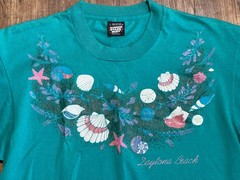 Vintage 90s Nature Beach Seashells T Shirt Mens Large Single Stitch USA Florida
