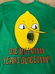 Adventure Time Earl of Lemongrab One Million Years Dungeon Green T-Shirt – Sz M