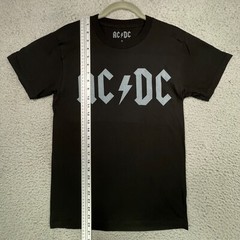 AC/DC Black Concert Band Rock 100% Cotton T Shirt Mens Size Small