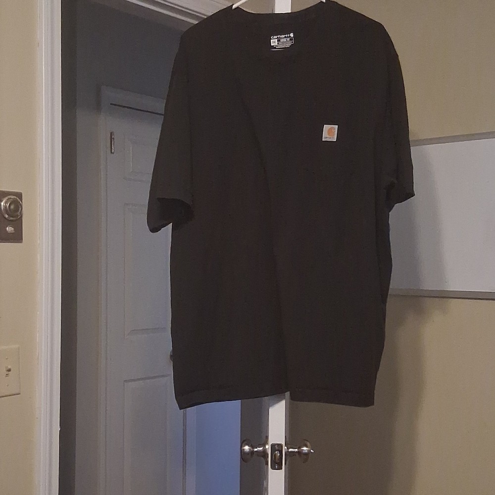 Carhartt K87 Mens 2XL T-Shirt Loose Fit Heavyweight Pocket Black Outdoorsman