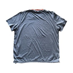 Helmut Lang Short Sleeve Shirt Mens Size XL Gray Embroidered T Shirt