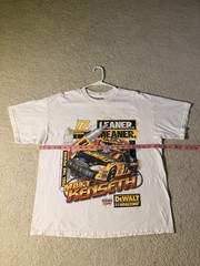 Vintage 2001 Matt Kenseth DeWALT Racing NASCAR T Shirt XL Double Sided M&O Roush