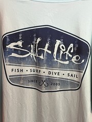 Salt Life Uvapor SLX Performance Shirt Men’s XL Short Sleeve Light Blue
