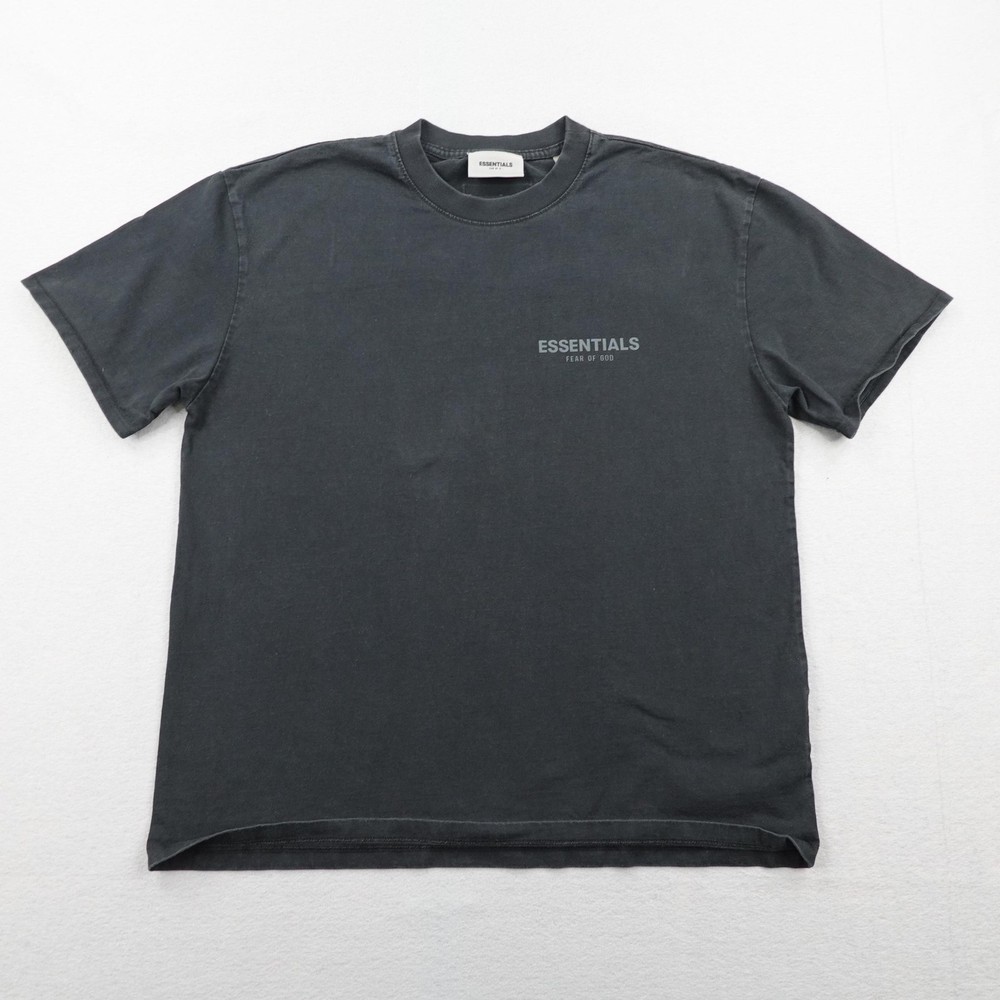 ESSENTIALS Shirt Mens Medium Black Fear Of God FOG Short Sleeve Skate Streetwear