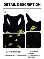 Sunshine Shirt Women Lightweight Breathable Graphic Tee Casual Women’s Top XL