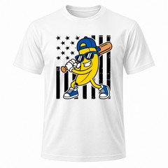 Banana Funny Cartoon White T-Shirt