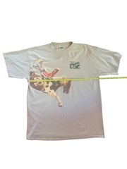 Vintage 1996 Coors Beer Cowboy Rodeo Wild West Tee Cream Colored Double Sided 2X