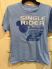 Disney Single Rider Graphic T-Shirt Blue Size M