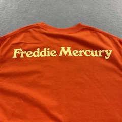 Freddie Mercury Shirt Mens Small Orange Short Sleeve Crew Neck Queen Rock Music