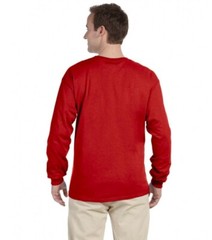 Gildan Adult Heavy Cotton Long-Sleeve T-Shirt Red-Medium