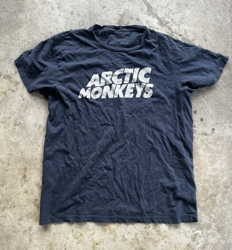 Arctic Monkeys Unisex Adult L Black Cotton Jersey Graphic Crew Neck T-Shirt