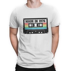 47th Birthday T-Shirt Made In 1976 Retro Funny Gift For Him Tape Mens Top Tee