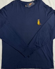 New Cremieux Men’s Long Sleeve Tee Shirt Peacoat Blue Color Size L $19.50