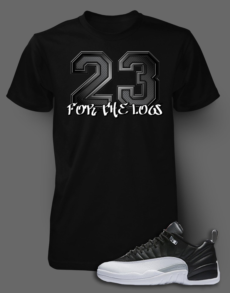 Men Tee Shirt to Match AIR J12 LOW PLAYOFFS Sneaker Sport Pro Club Shaka RTP