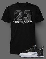 Men Tee Shirt to Match AIR J12 LOW PLAYOFFS Sneaker Sport Pro Club Shaka RTP