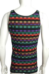 PIERRE CARDIN – 2007 Cotton Stripe Knit Tank, Size Large