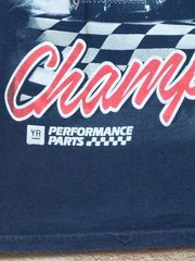 Young & Restless Black, Blue, And Red NASCAR T-Shirt Adult Size Small