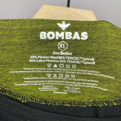 Bombas Baselayer Top XL Merino Wool Tencel Blend Crew Neck Long Sleeve Black
