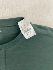 J.Crew Henley T-Shirt Mens XL Green Long Sleeve Button Front Cuff Pullover NWT