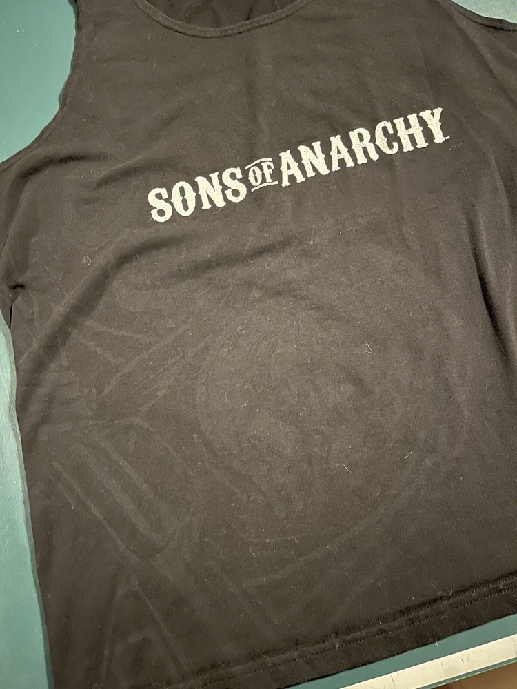 Men’s Sons Of Anarchy FX Licensed Sleeveless Tank Top LARGE Biker TV Motorcycle