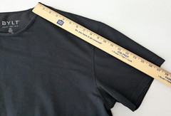 BYLT Drop Cut S/S Lux Shirt Men’s Size XXL Classic Curved Hem Logo Black Purple