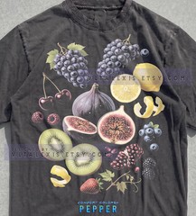 Fresh Fruit Fig Grape Lemon Kiwi Healthy Food Produce Comfort Tee