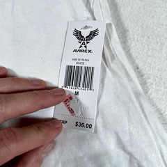 Y2K Avirex Shirt Mens Large White Y2K Tiger Hip Hop Rap Street Wear Tee Vintage