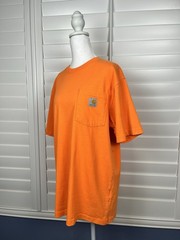 Carhartt K87-M Loose Fit Orange Pocket Crew Neck Short Sleeve T-Shirt Men’s S