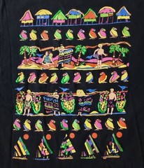 VTG Parrot Tropical Single Stitch Mens T-Shirt Colorful One Size Tiki Hula