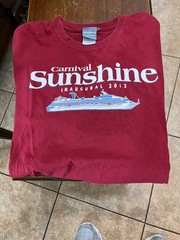 Carnival Cruises s/s t-shirt red size XL