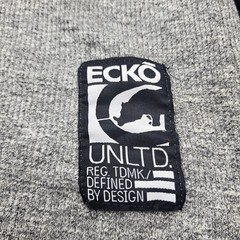 Ecko Unltd Mens Grey Marled Thermal Long Black Sleeve Shirt 4XL NWT Y2K