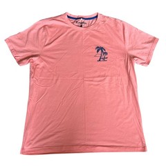 Chubbies Mens XL Pink The Weekend Has Arrived Palm Tree Graphic T-Shirt Coral