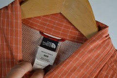 The North Face Mens Short Sleeve Shirt | Orange Plaid Modal Size M 811