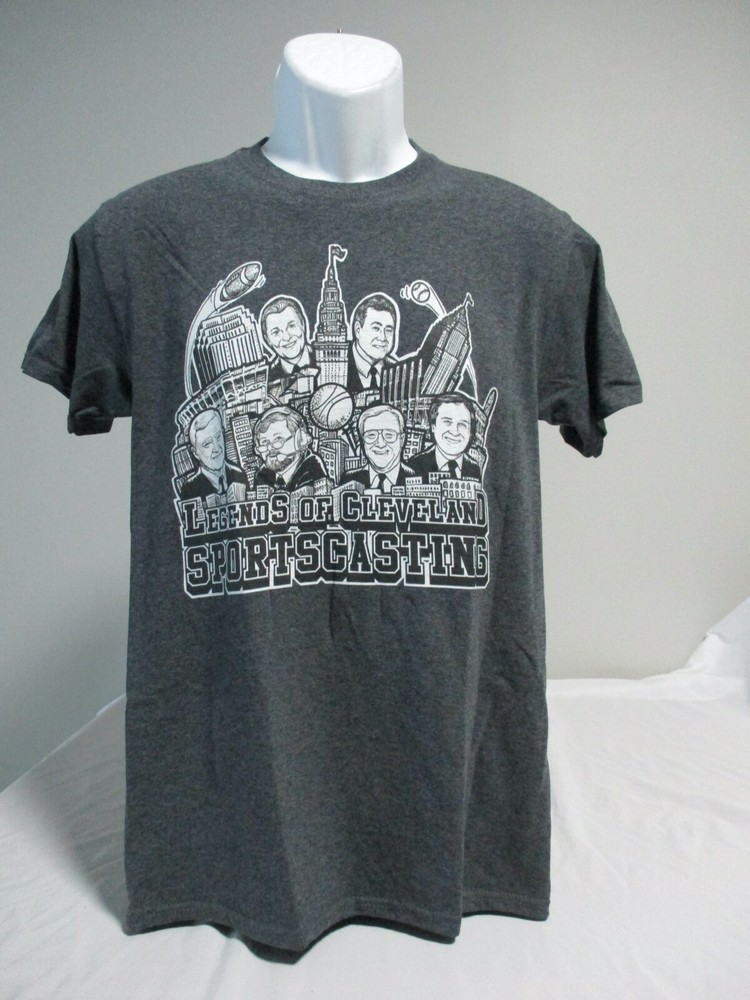 Legends of Cleveland Sports Broadcasting Art Joel Wilhelm T-Shirt S – 3XL NEW