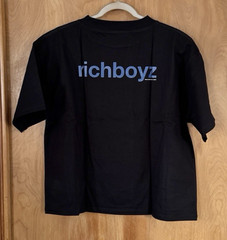 RichBoyz Unisex Box Tee Muted Black Boxy Fit Graphic Logo Tee T-Shirt Size M NWT