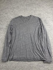 Velvet Men Shirt Mens XL Heather Gray Long Sleeve Crewneck Tri-Blend Made in USA